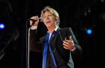 David Bowie performing