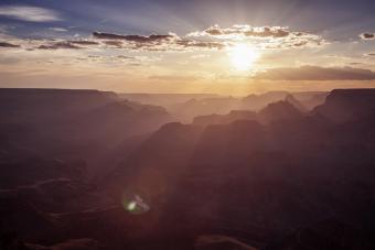 Sunset over South Rim of the Grand Canyon