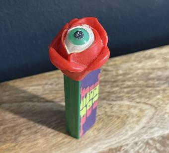 Pez Psychedelic Eyeball rose flower 1960 vintage Candy Dispenser