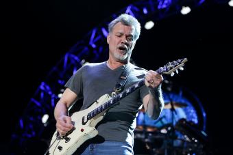 WANTAGH, NY-AUG 14: Eddie Van Halen of Van Halen performs onstage at Jones Beach Theater on August 14, 2015 in Wantagh, New York.