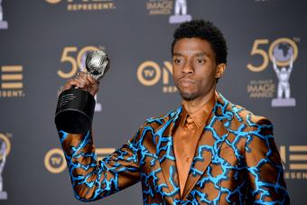 LOS ANGELES, CA. March 30, 2019: Chadwick Boseman at the 50th NAACP Image Awards. Picture: Paul Smith/Featureflash