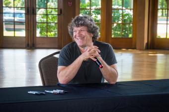 BETHEL, NEW YORK - August 13 - Michael Lang, author, concert promoter and co organizer of the 1969 Woodstock concert at the Museum at Bethel Woods 